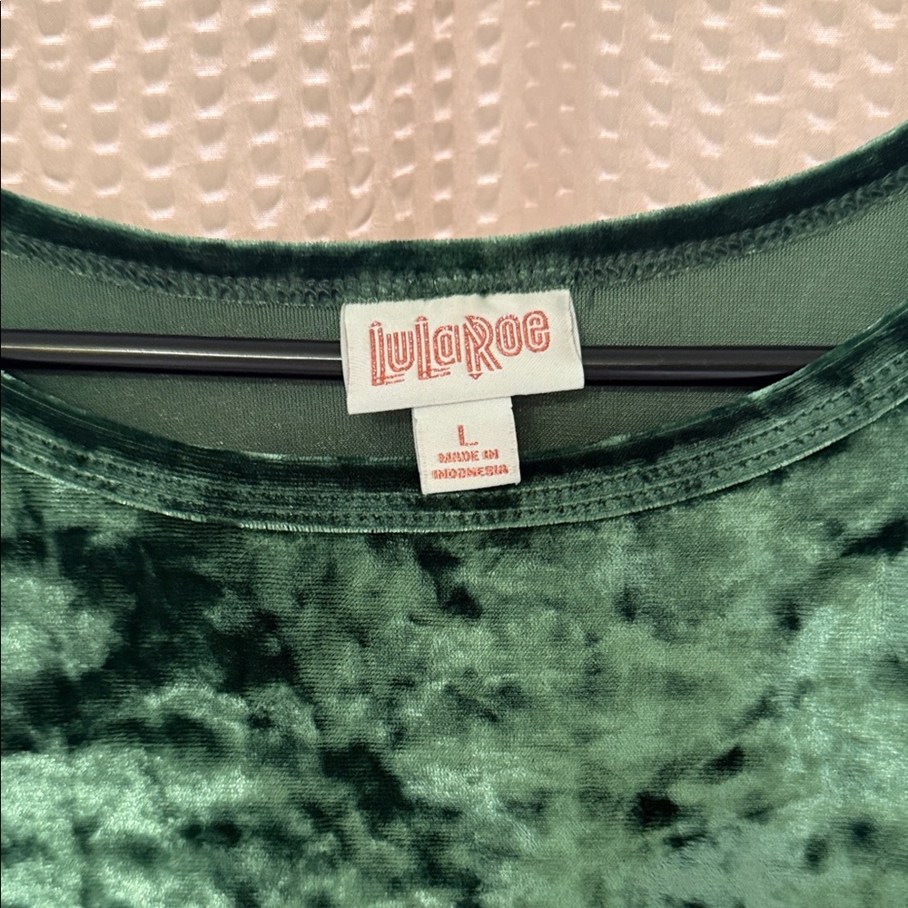 LuLaRoe Green Velvet Maxi Dress - Picture 3 of 3
